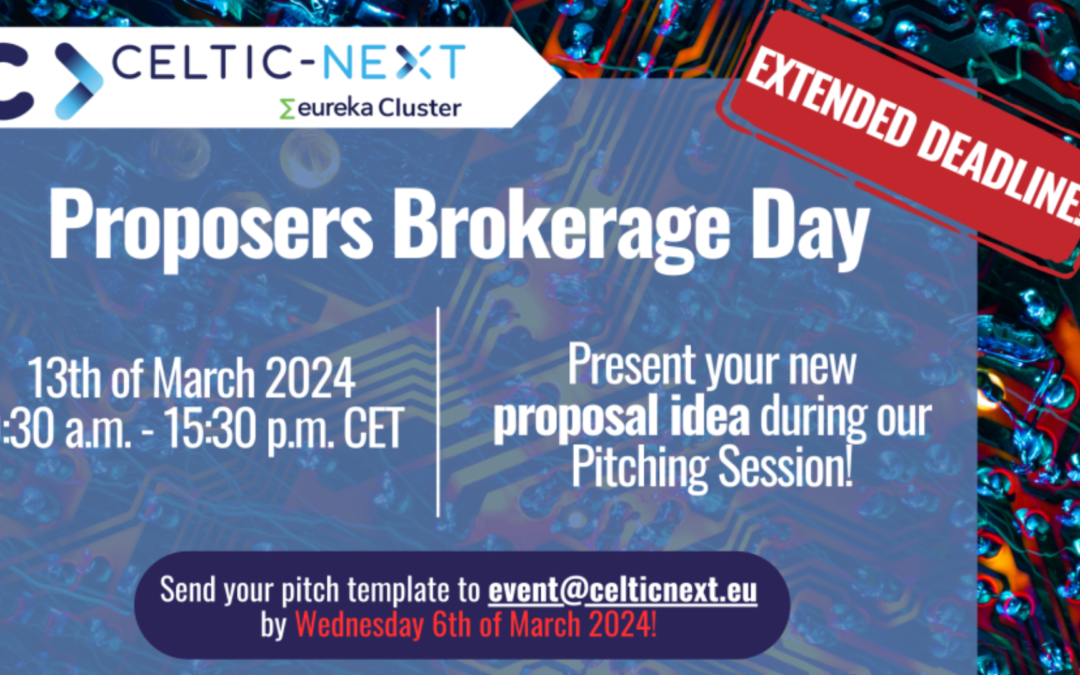 Proposers Brokerage Day Online: Cluster Eureka CELTIC-NEXT Spring Call 2024